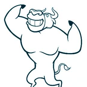 Раскраска Быка на Новый год