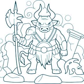 Раскраска Быка на Новый год