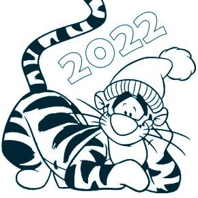 Раскраски Тигров на Новый год Раскраски Тигров на Новый год