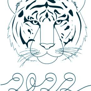 Раскраски Тигров на Новый год Раскраски Тигров на Новый год