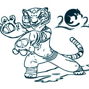 Раскраски Тигров на Новый год Раскраски Тигров на Новый год