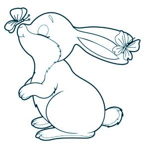 Раскраска Кроликов на Новый год Раскраска Кроликов на Новый год