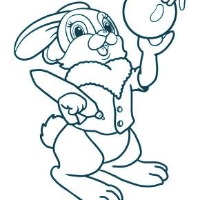 Раскраска Кроликов на Новый год Раскраска Кроликов на Новый год