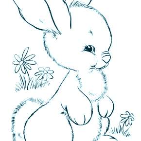 Раскраска Кроликов на Новый год Раскраска Кроликов на Новый год