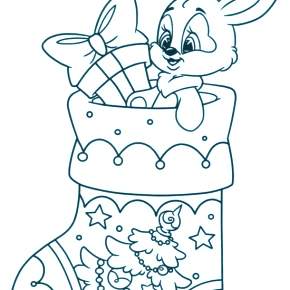 Раскраска Кроликов на Новый год Раскраска Кроликов на Новый год