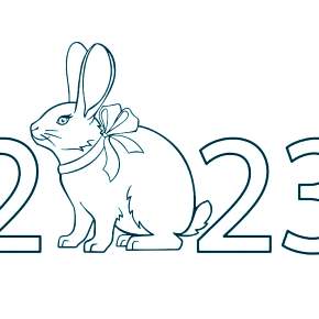 Раскраска Кроликов на Новый год Раскраска Кроликов на Новый год