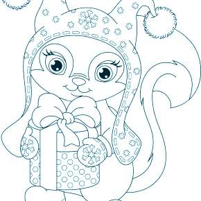 Раскраска Кроликов на Новый год Раскраска Кроликов на Новый год