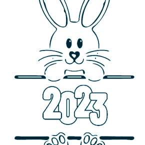 Раскраска Кроликов на Новый год Раскраска Кроликов на Новый год