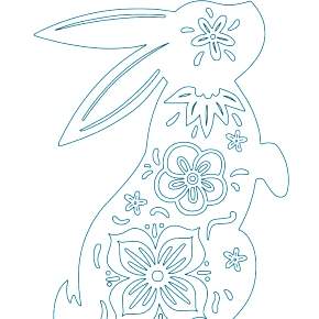 Раскраска Кроликов на Новый год Раскраска Кроликов на Новый год