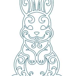 Раскраска Кроликов на Новый год Раскраска Кроликов на Новый год