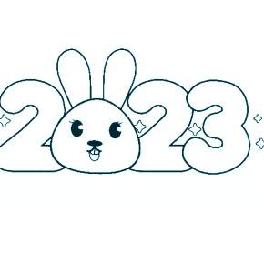 Раскраска Кроликов на Новый год Раскраска Кроликов на Новый год