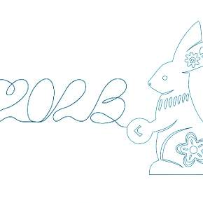 Раскраска Кроликов на Новый год Раскраска Кроликов на Новый год