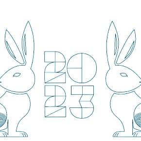 Раскраска Кроликов на Новый год Раскраска Кроликов на Новый год