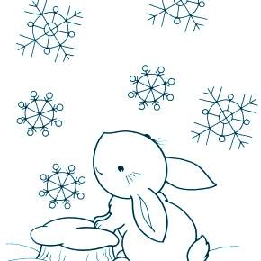 Раскраска Кроликов на Новый год Раскраска Кроликов на Новый год