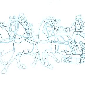 Раскраски Лошади на Новый год Раскраски Лошади на Новый год