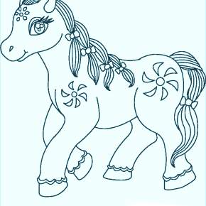 Раскраски Лошади на Новый год Раскраски Лошади на Новый год