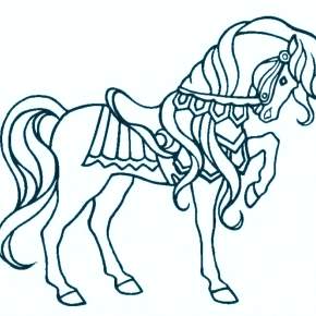 Раскраски Лошади на Новый год Раскраски Лошади на Новый год