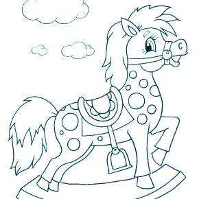 Раскраски Лошади на Новый год Раскраски Лошади на Новый год