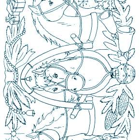 Раскраски Лошади на Новый год Раскраски Лошади на Новый год