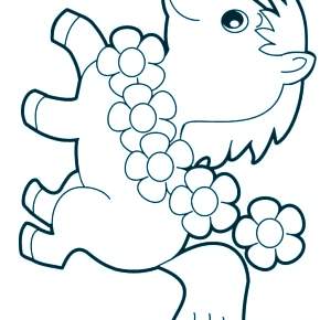 Раскраски Лошади на Новый год Раскраски Лошади на Новый год