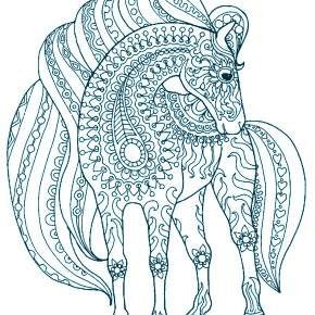Раскраски Лошади на Новый год Раскраски Лошади на Новый год