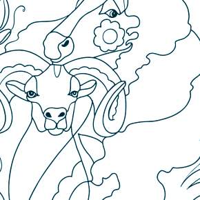 Раскраски Лошади на Новый год Раскраски Лошади на Новый год