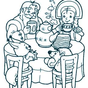 Раскраска Масленица