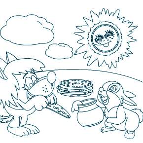 Раскраска Масленица