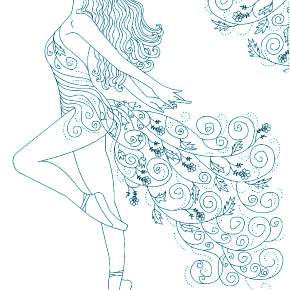 Раскраска Девушка весна