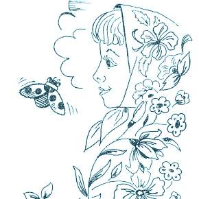 Раскраска Девушка весна