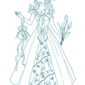 Раскраска Девушка весна