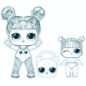 Раскраски куколки ЛОЛ Раскраски куколки ЛОЛ