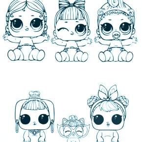 Раскраски куколки ЛОЛ Раскраски куколки ЛОЛ