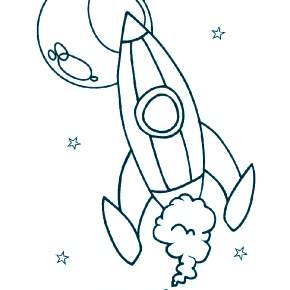 Раскраски ко Дню Космонавтики