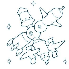 Раскраски ко Дню Космонавтики