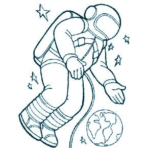Раскраски ко Дню Космонавтики