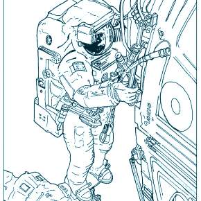 Раскраски ко Дню Космонавтики
