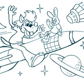 Раскраски ко Дню Космонавтики