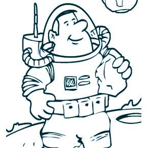 Раскраски ко Дню Космонавтики