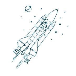 Раскраски ко Дню Космонавтики
