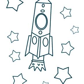 Раскраски ко Дню Космонавтики