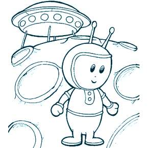 Раскраски ко Дню Космонавтики