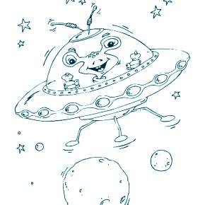 Раскраски ко Дню Космонавтики