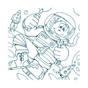 Раскраски ко Дню Космонавтики