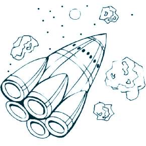 Раскраски ко Дню Космонавтики