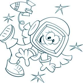 Раскраски ко Дню Космонавтики