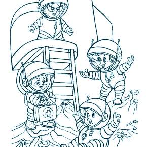 Раскраски ко Дню Космонавтики