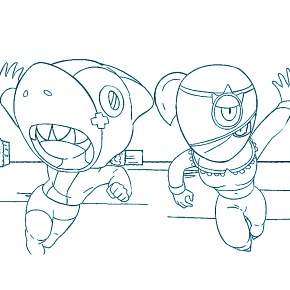 Раскраска Леон из Бравл Старс