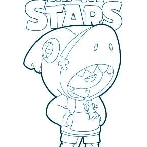 Раскраска Леон из Бравл Старс