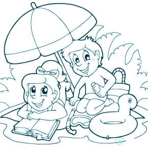 Раскраски Лето Раскраски Лето